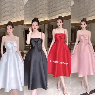 Váy Dự Tiệc Thiết Kế 2 Dây Dáng Xoè Siêu Sang