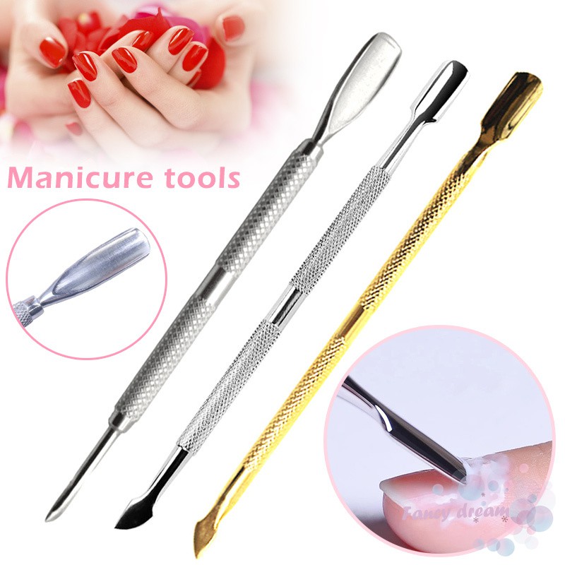 [Hàng mới về] Dụng cụ tẩy tế bào chết cho móng bằng thép không gỉ tiện lợi