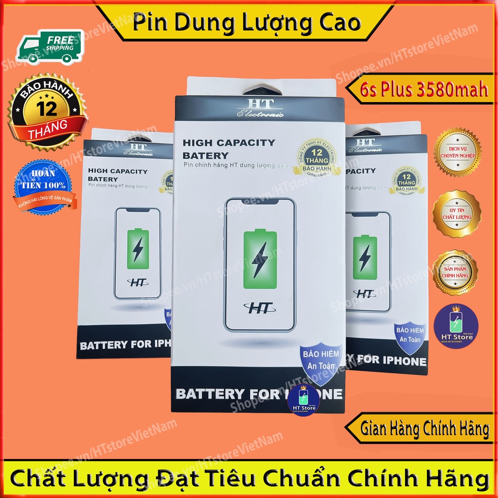 Pin iP 6s plus Dung Lượng Cao ĐT TÁO Chính Hãng HT Store Việt Nam - HT Electronic - BH 12 tháng Pin ip siêu Trâu 6s