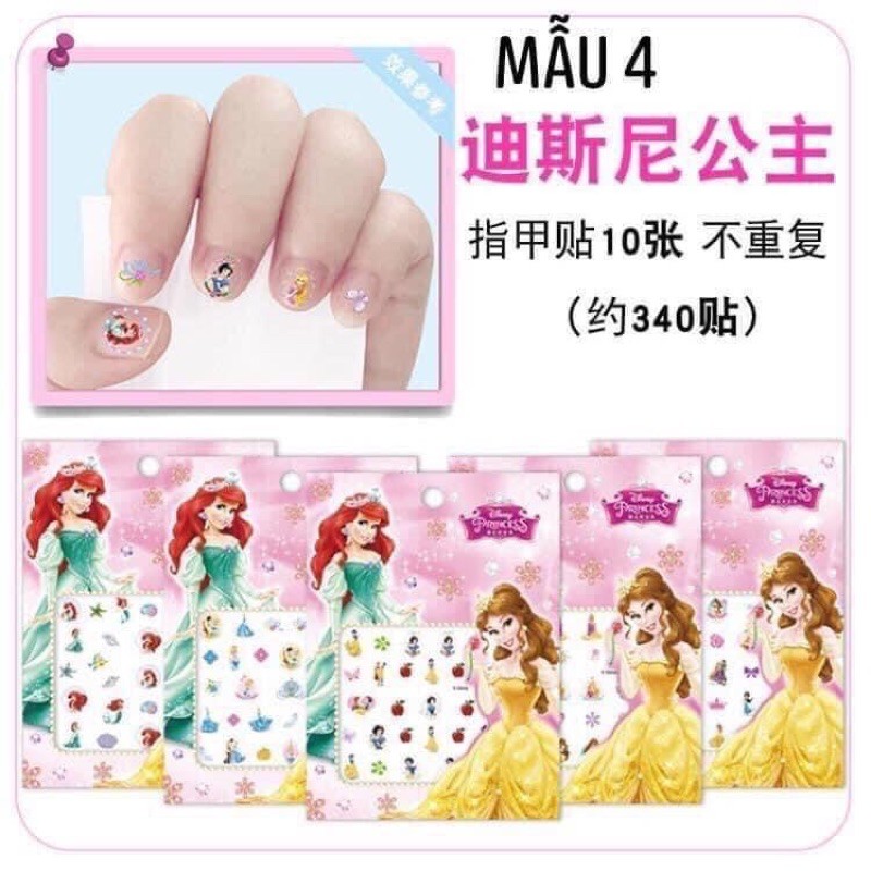 sticker dán móng tay cho bé set 10 miếng-340 hình