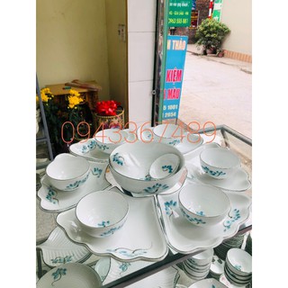 Bộ bát đĩa hoa mặt trời ĐK57cm.Hàng sứ Bát Tràng
