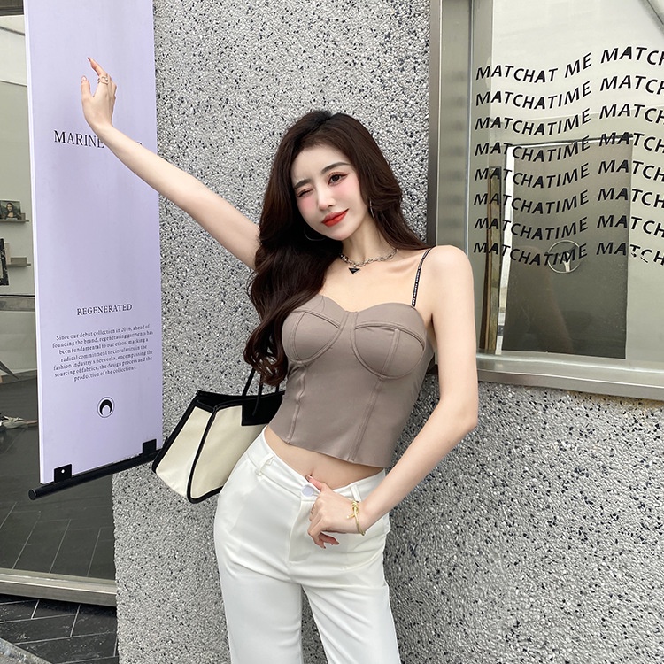 Áo Ống Vải Lụa Lạnh Có Đệm Ngực 19551 Kiểu Pháp