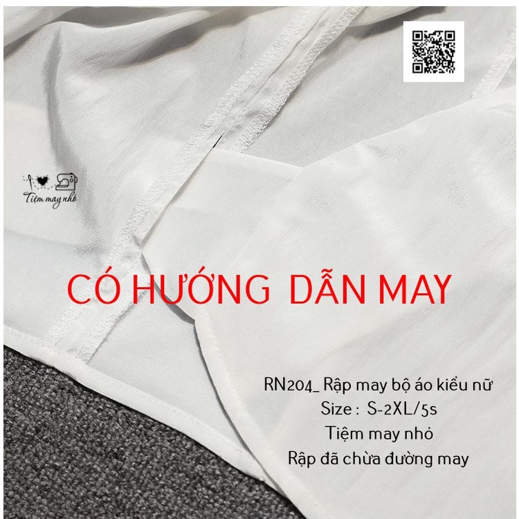 RN204_rập giấy may áo xếp li nữ