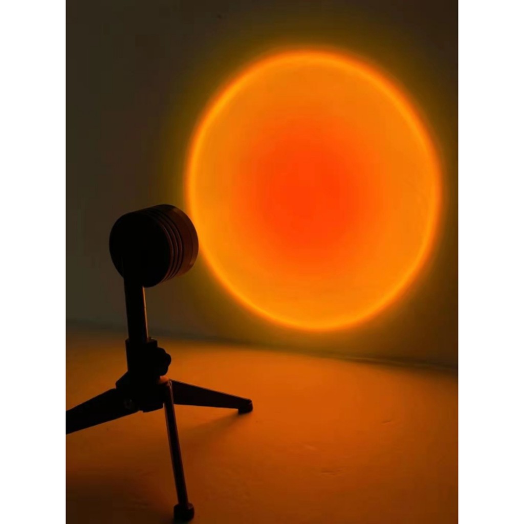 Tiktok Đèn Led Đèn trang trí đèn hoàng hôn rose đèn cầu vòng đèn cầu vồng đèn neon For INS background sunset lamp（With Stand）