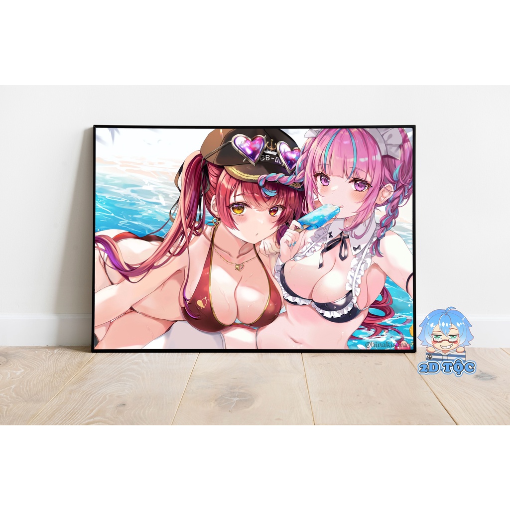 Ảnh poster A3 Houshou Marine Hololive (10) chất liệu giấy cao cấp - 2D Tộc Shop