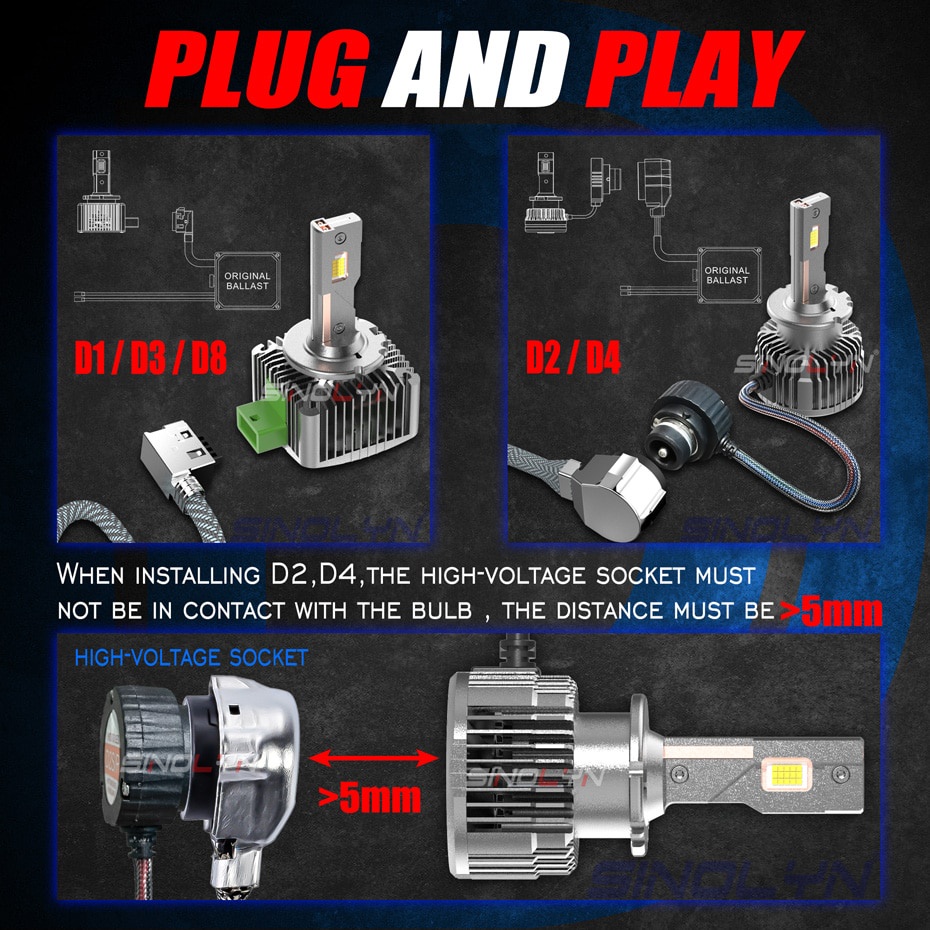 Bóng Đèn Pha LED D1S D2S D2R D3S D4S D4R D5S D8S