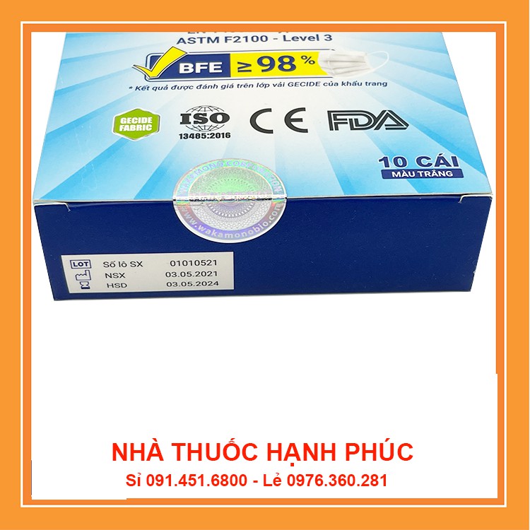 Khẩu Trang Wakamono Việt Nam Chính Hãng 4 Lớp Hộp 10 Cái Người Lớn (Giao Nhanh)