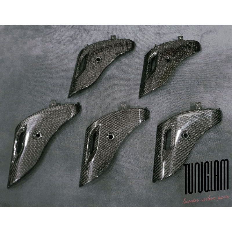 Ốp che phuộc Carbon 100% đúc cho Vespa Sprint/Primavera/Vespa LX