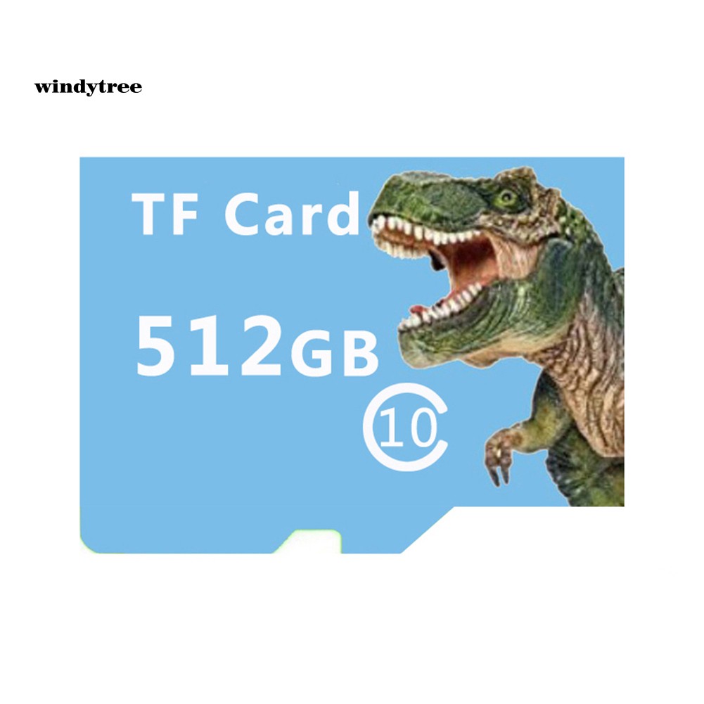 【WDTE】Dinosaur 128/256/512GB Micro SD TF Flash Memory Card File Storage for Camera MP4