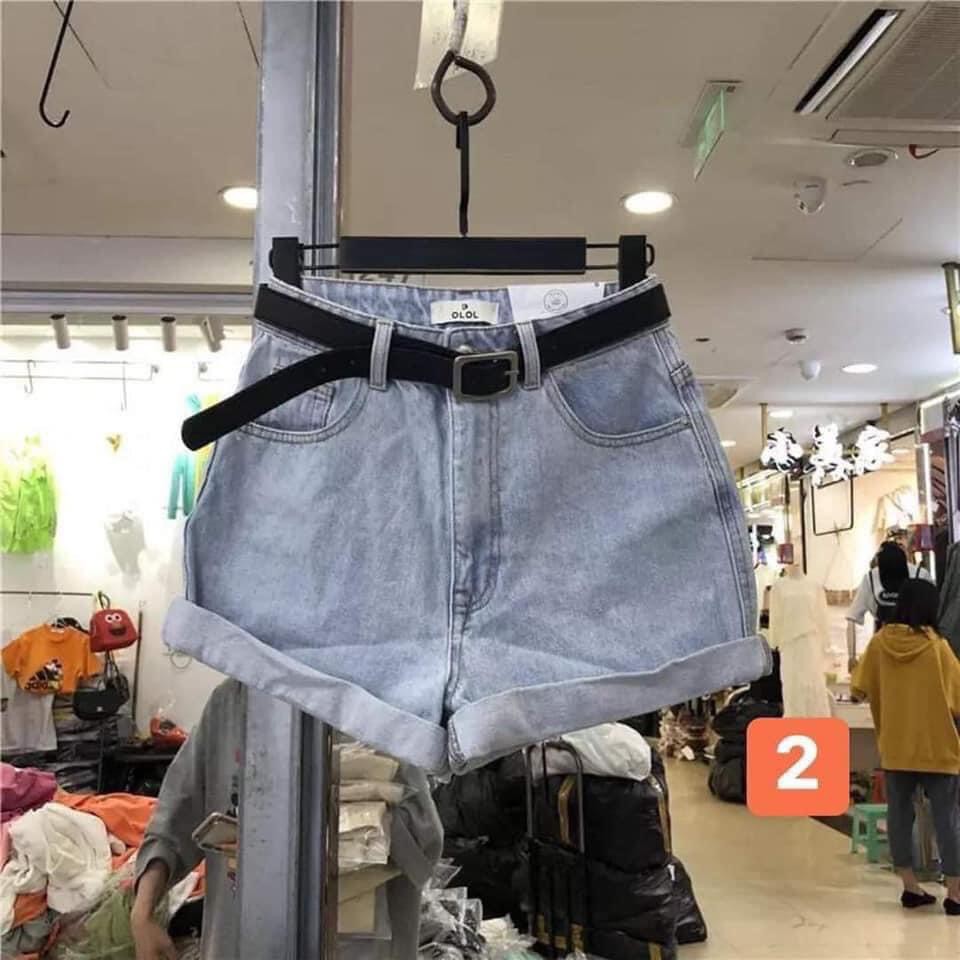 (S99) Quần sooc jeans nữ kèm đai