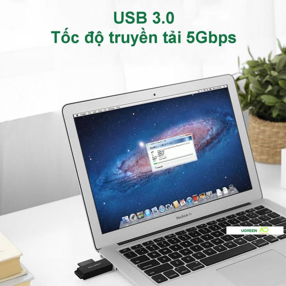 Đầu đọc thẻ nhớ SD/TF jack cắm USB 3.0 UGREEN CM104 - Hàng phân phối chính hãng - Bảo hành 18 tháng