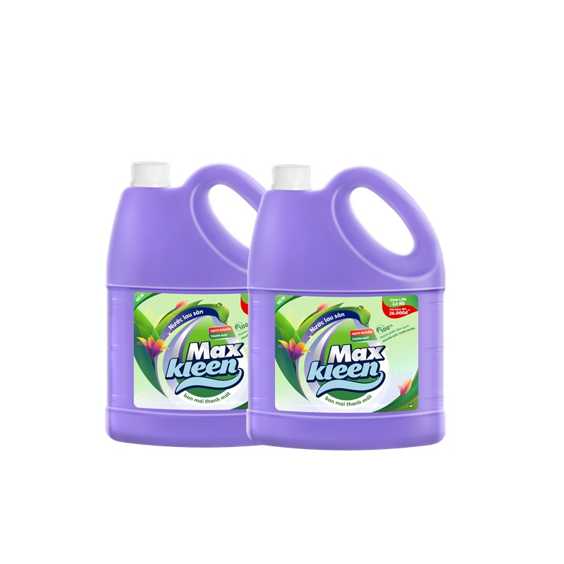 Combo 2 Chai Nước Lau Sàn MaxKleen Ban mai thanh mát 3.6kg/chai