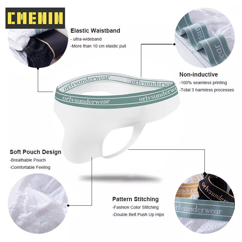 Quần Lót Nam Lọt Khe Dạng Lưới Thoáng Khí Gợi Cảm Orlvs Cmenin 6105