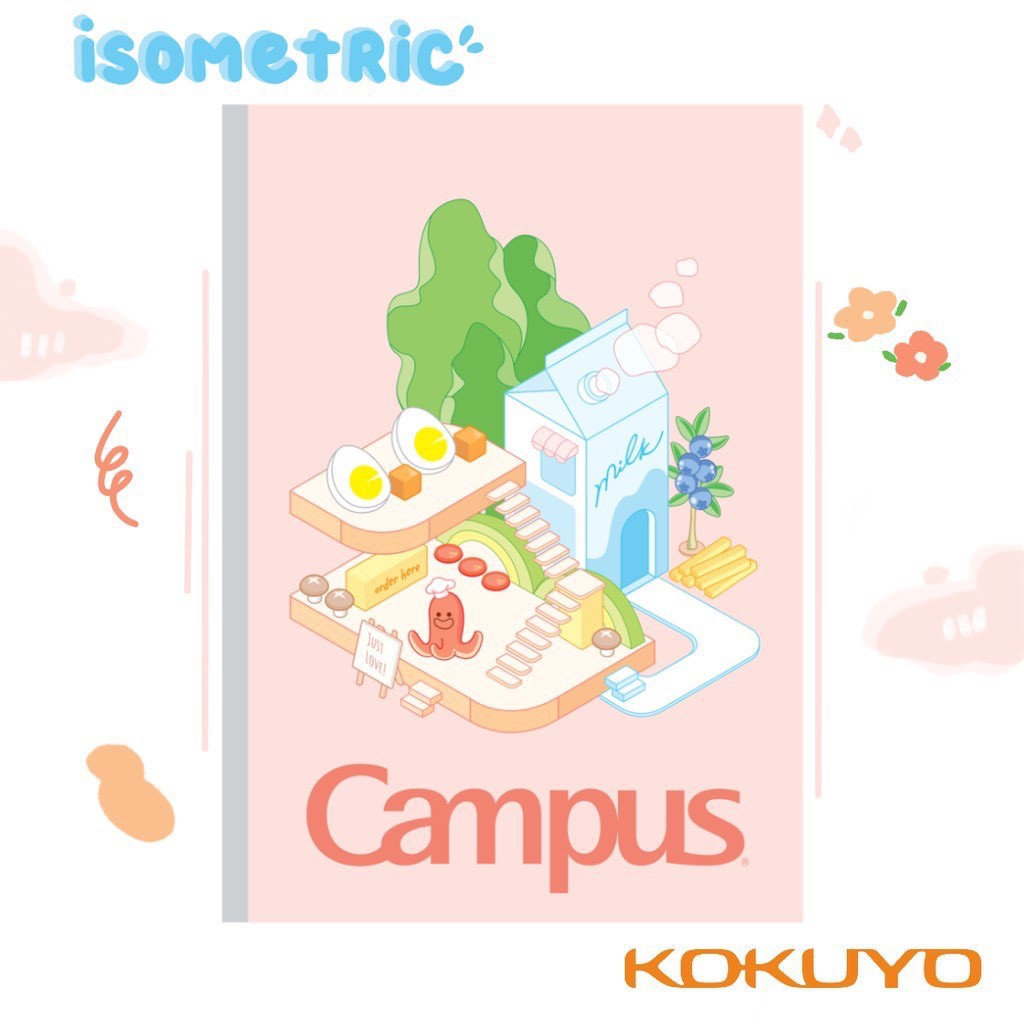 Lốc 5 vở KN có chấm Campus ISOMETRIC 80 trang