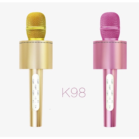 K98 Míc hát micro karaoke Loa kèm micro 3 trong 1 kết nối Bluetooth - Mic kèm loa