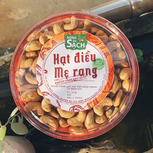 500g Hạt Điều rang muối đã bóc vỏ lụa không mặn