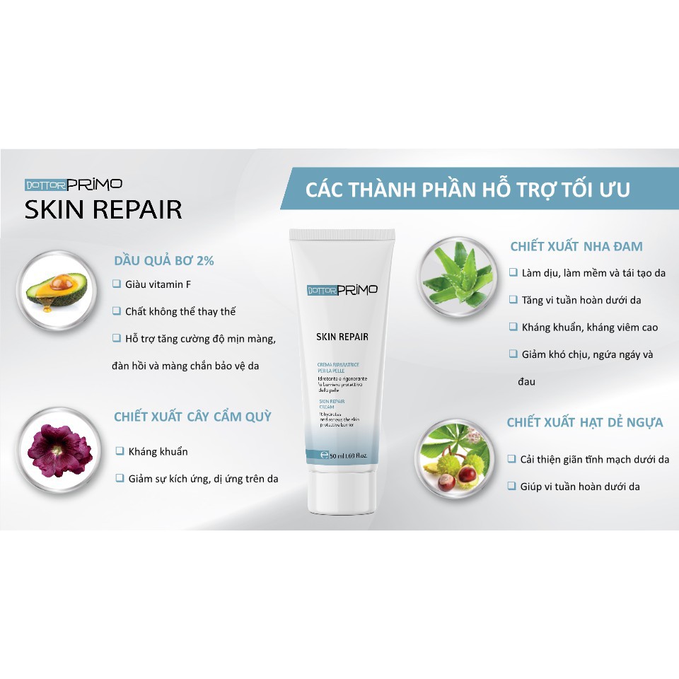 Kem Bôi Chàm Và Da Cơ Địa DottorPrimo Skin Repair 50ml