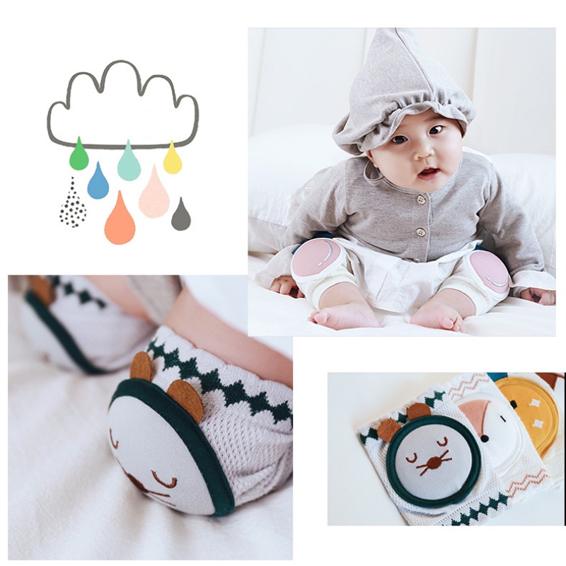 Đệm Bảo Vệ Đầu Gối Cho Bé Bò Xuân Hè Bằng cotton Thoáng Khí Chống Rơi Hàng Mới