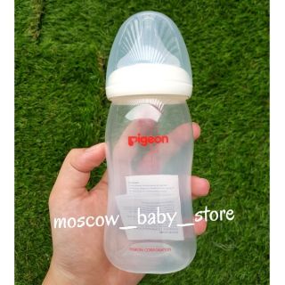 Bình sữa Pigeon xách tay Nga cổ rộng SofTouch Peristaltic PLUS