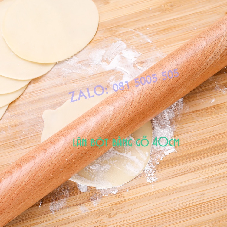 Cây Lăn Bột Bánh Bằng Gỗ dài 40cm chất liệu gỗ tốt
