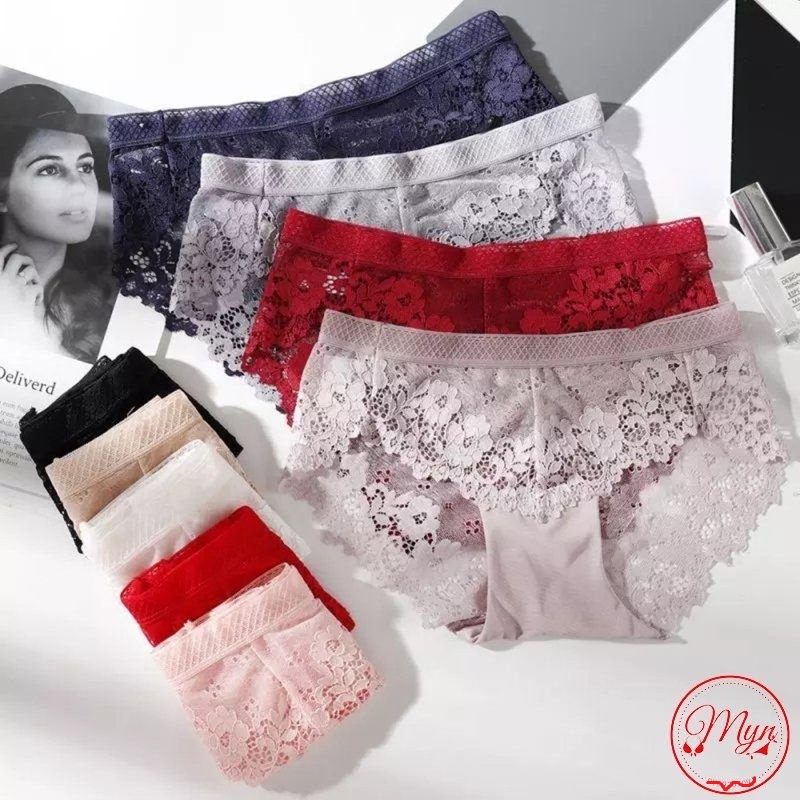 Quần Lót Nữ Ren Sexy thiết kế họa tiết ren xuyên thấu siêu gợi cảm quyến rũ- QL 8517