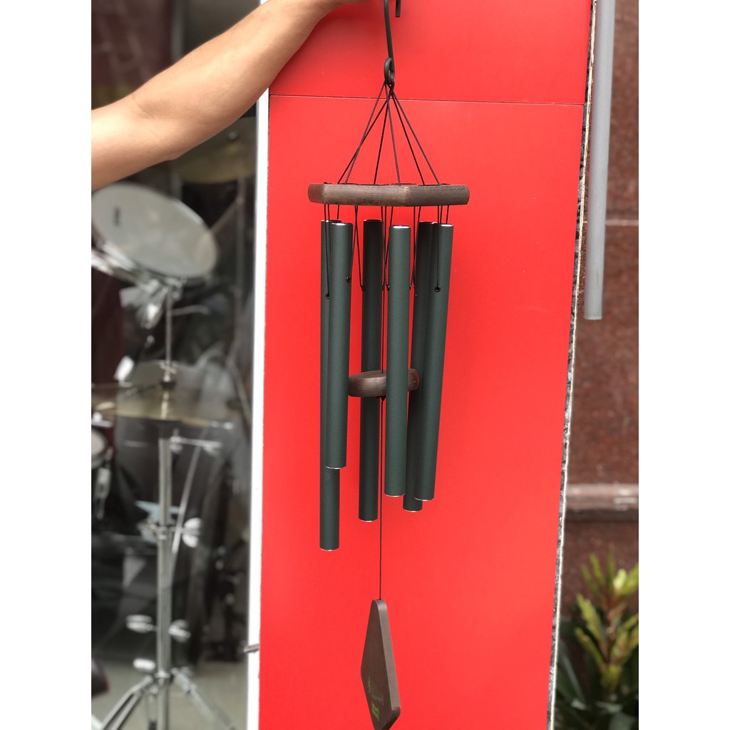 Chuông gió kim loại 6 thanh PG28 màu xanh
