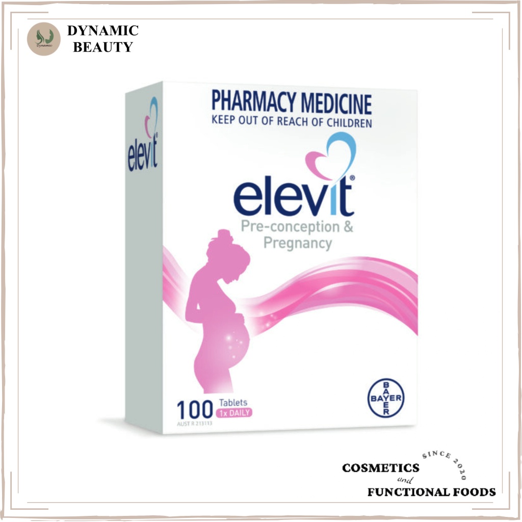 [Elevit bầu Úc] Vitamin tổng hợp Elevit pregnance multivitamin 100 viên dành cho bà bầu trước, trong và sau khi sinh Úc