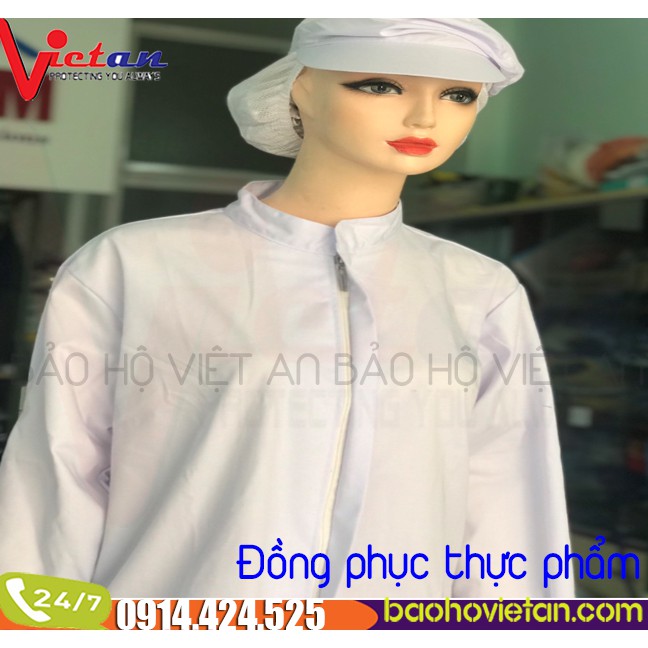 Bán Buôn Tùy Chỉnh Thực Phẩm Ăn Nhẹ - Quần Áo Nhà Máy Thực Phẩm Vải Kaki Hình Thật 100%.