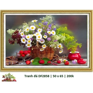 Tranh đính đá cao cấp abc bình hoa df2858 , y8180