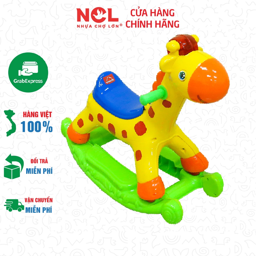 [LIFEMALL250156 - 12% đơn 250K] [Nhựa Chợ Lớn] Xe Bập Bênh Hươu Con M1785XBB