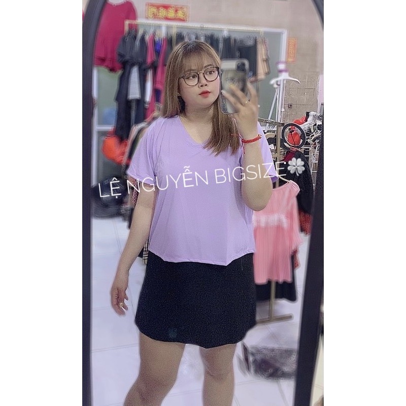 ÁO TRƠN CỔ TIM DÁNG LỬNG BIGSIZE | BigBuy360 - bigbuy360.vn