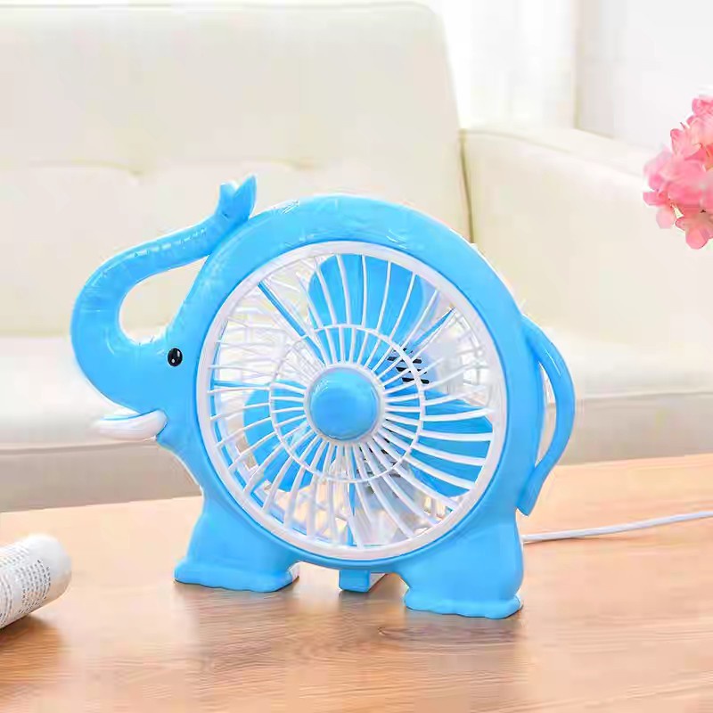 Quạt mini hình thú để bàn cắm điện văn phòng, Quạt văn phòng để bàn mini hình thú cắm điện
