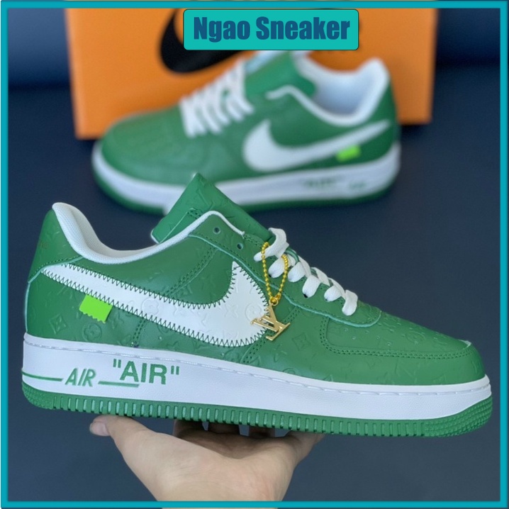 Giày AF1 Lv "Dum Green" họa tiết in dập phiên bản cao cấp