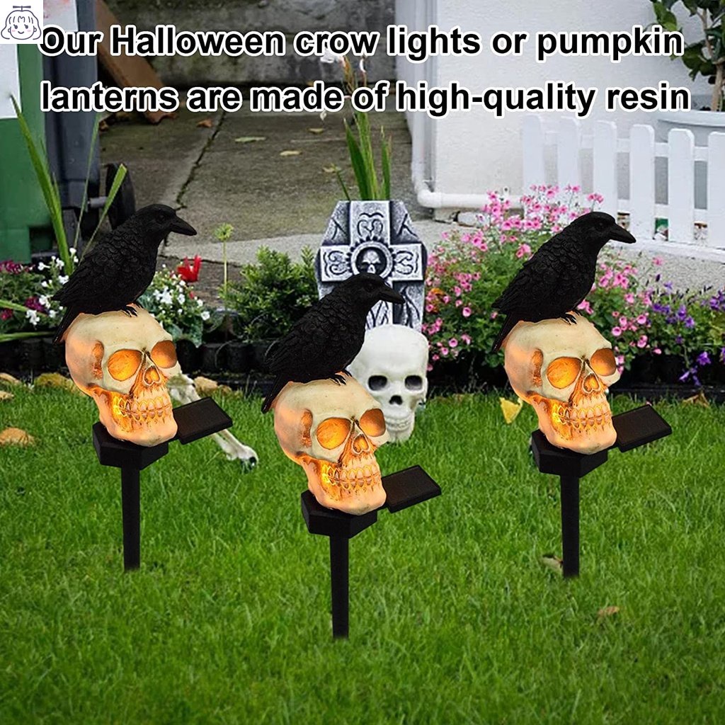 Đèn Năng Lượng Mặt Trời Chống Thấm Nước Hình Bộ Xương Trang Trí Halloween