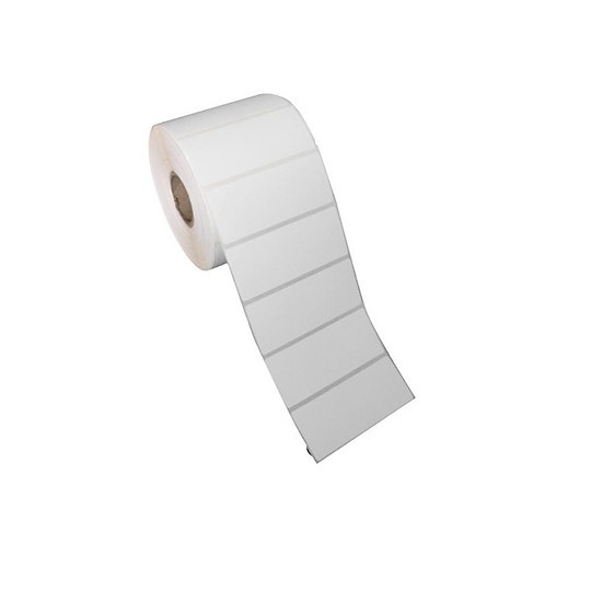 Decal thường in tem nhãn 80x40 mm, cuộn 50m, in bằng máy mực