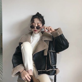 [ORDER] ÁO KHOÁC DA LÓT LÔNG CỪU ULZZANG