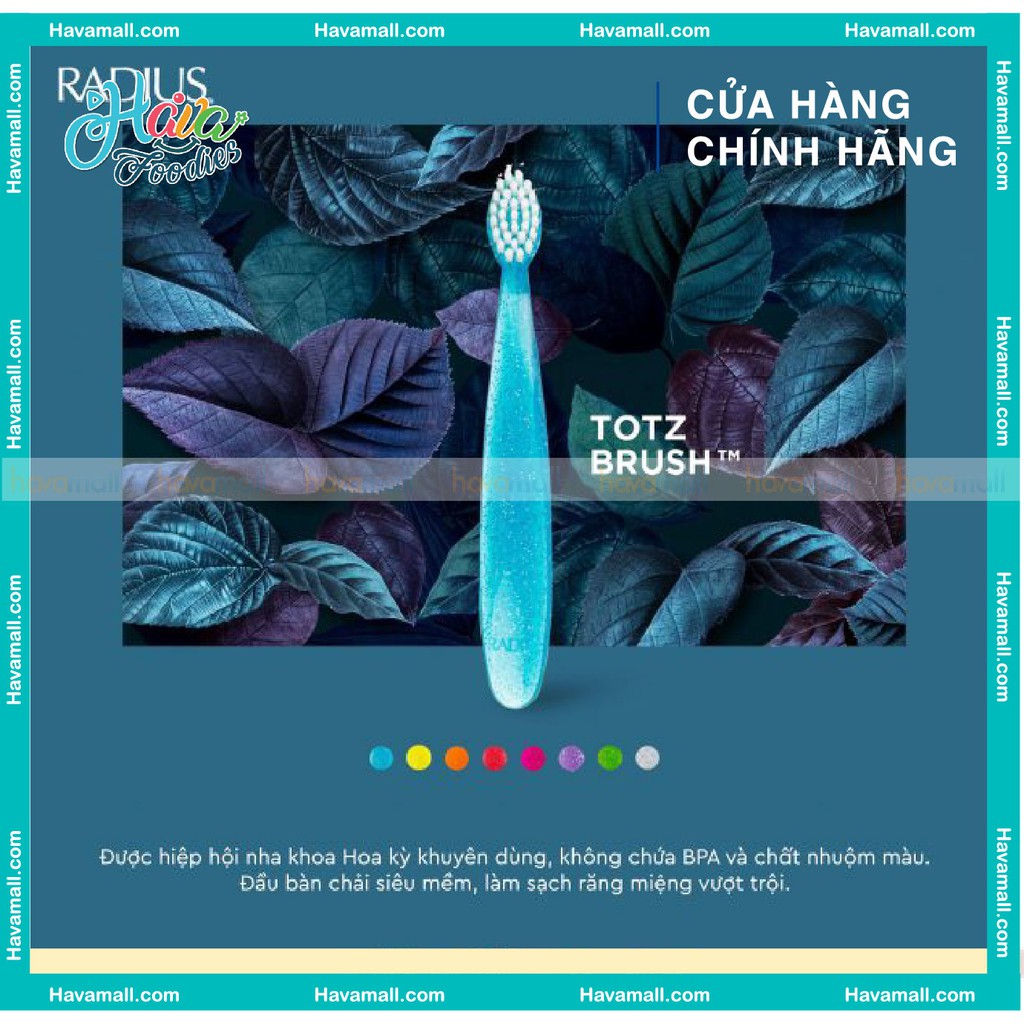 [HÀNG CHÍNH HÃNG] Bàn Chải Hữu Cơ Cho Bé Radius (Màu Ngẫu Nhiên)