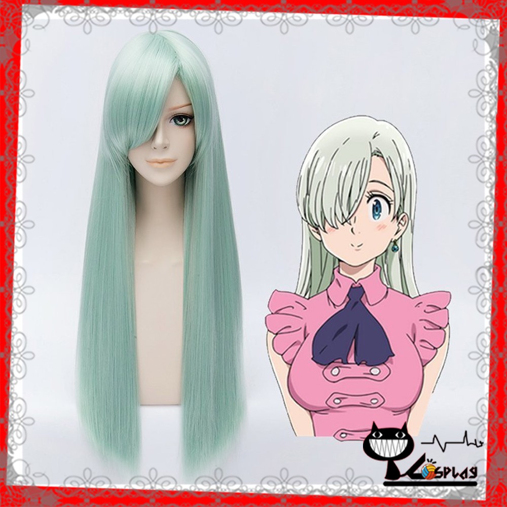 [Sẵn] Wig/tóc giả cosplay Elizabeth - Nanatsu no taizai (Thất đại tội) màu xanh ngọc [Miu Cosplay]