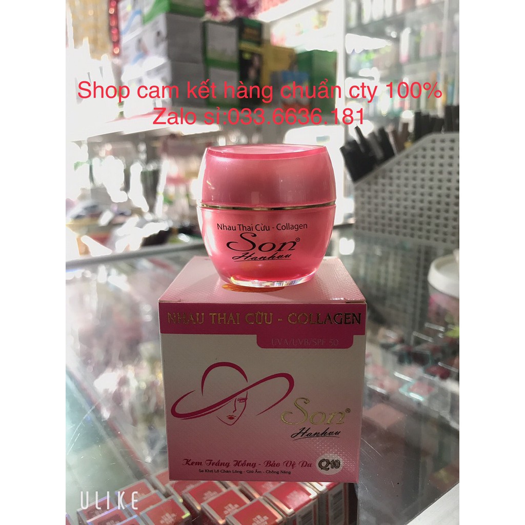 kem son nhau thai cừu trắng da thu nhỏ lỗ chân lông  giữ ẩm  chống nắng bảo vệ da hủ 10g