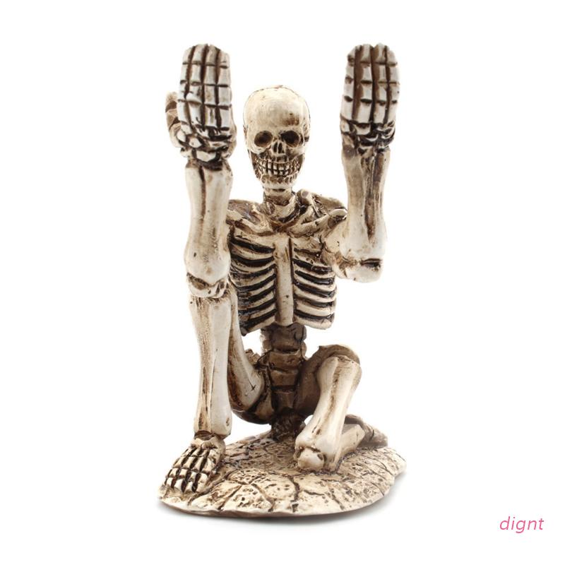 Giá đỡ bút hình bộ xương phong cách gothic punk sáng tạo trang trí nhà cửa/ văn phòng tiện dụng