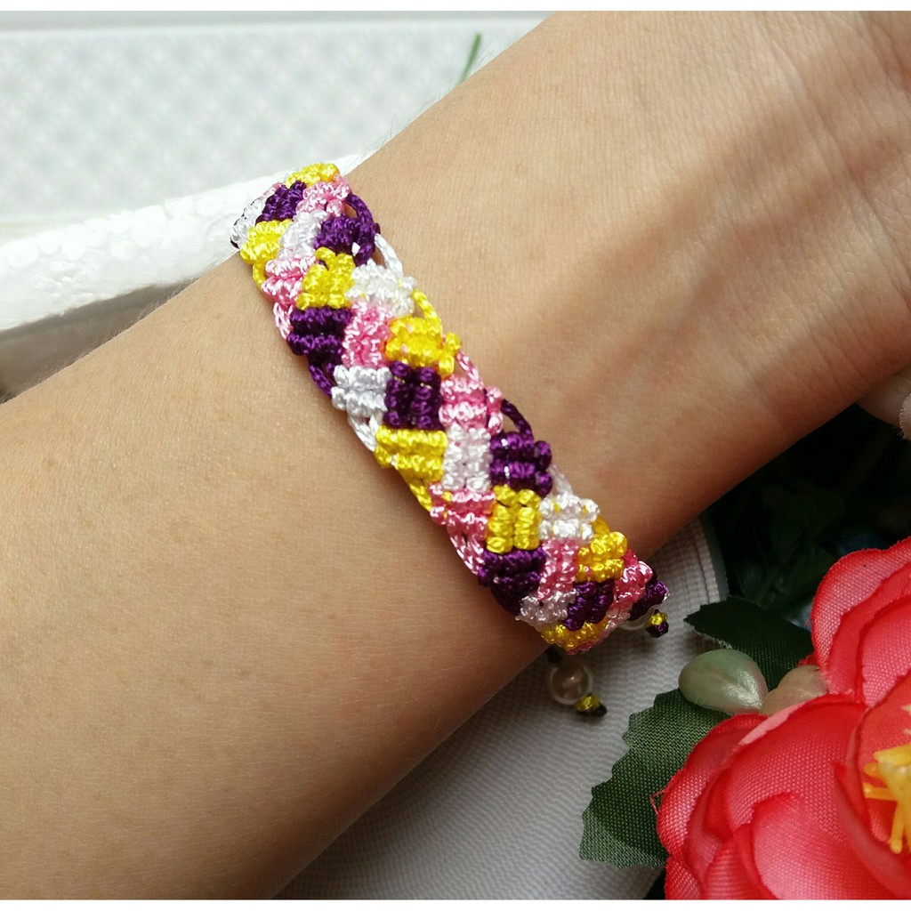 (Follow +10%) VÒNG TAY handmade thắt dây macrame - Chi Chi Kids Shop