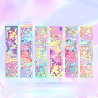 Flash color gradient ripple stickers star chasing glitter stickers
