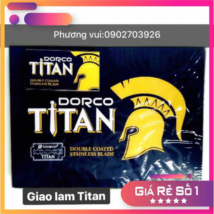 [Tận gôc]  dao lam TITAN '' hôp 100 lưỡ lam  siêu bén  sản xuất theo công nghệ tiên tến chuyên  dụng cho spa va salon to