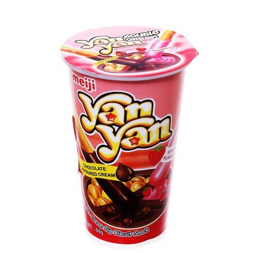 Bánh đũa Yan Yan meiji đủ vị, Double Cream, dâu phomai, dâu, Vanilla, Chocolate, tiramisu chocolate