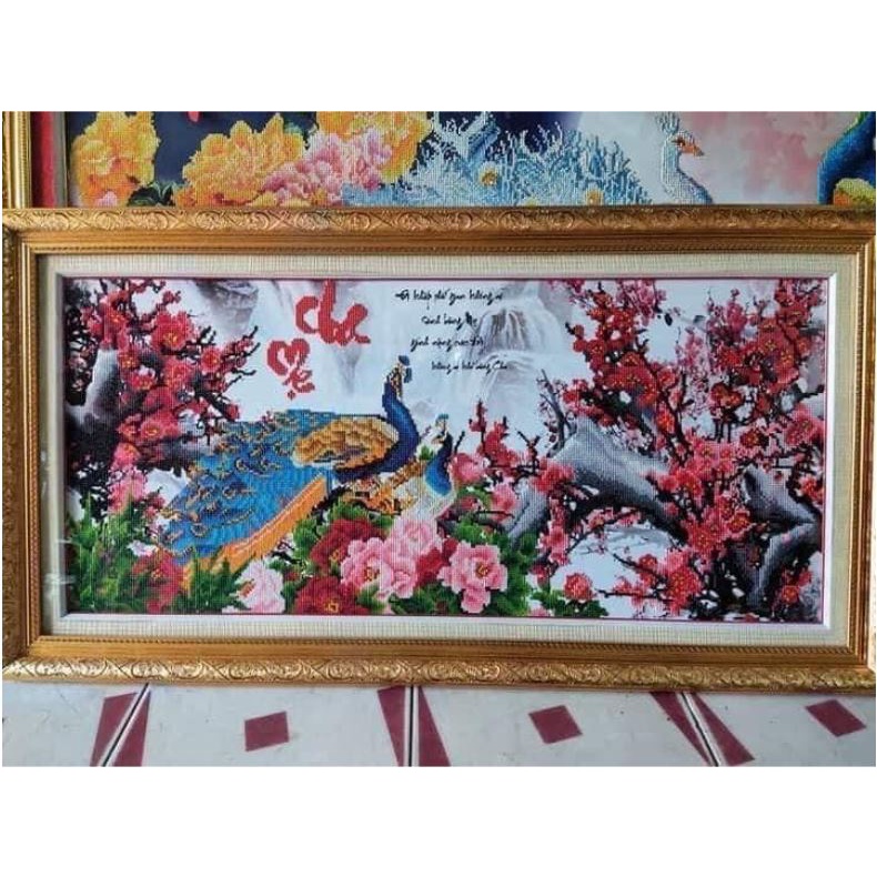 Tranh đính đá cha mẹ DF399 (KT: 100 x 50 cm)