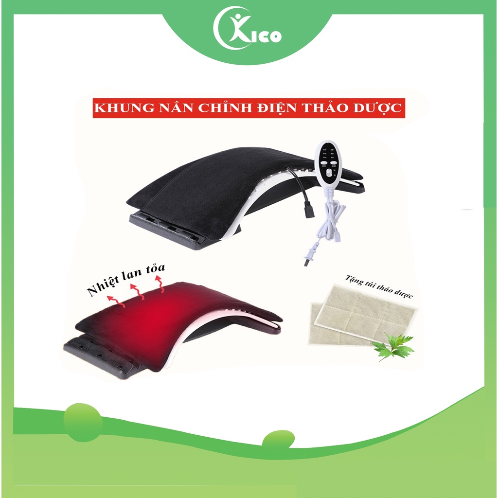 Khung nắn chỉnh cột sống NHIỆT ĐIỆN SƯỞI THẢO DƯỢC cao cấp, khung định hình cột sống Doctor Spine kết hợp sưởi điện