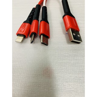 CÁP SẠC ĐA NĂNG 3 ĐẦU LIGHTNING TYPE C VÀ MICRO USB
