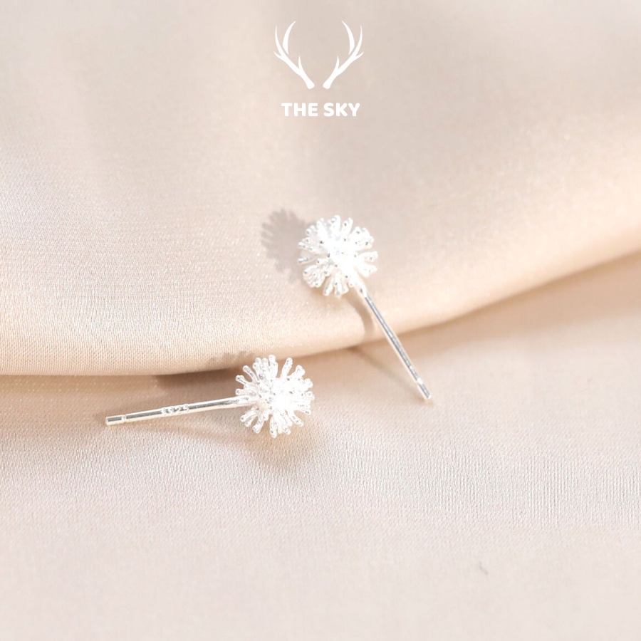 Khuyên Tai Bạc S92551, Bông Tai Nữ Hình Hoa Bồ Công Anh Thiết Kế Đơn Giản Xinh Xắn Đáng Yêu Phong Cách Hàn Quốc