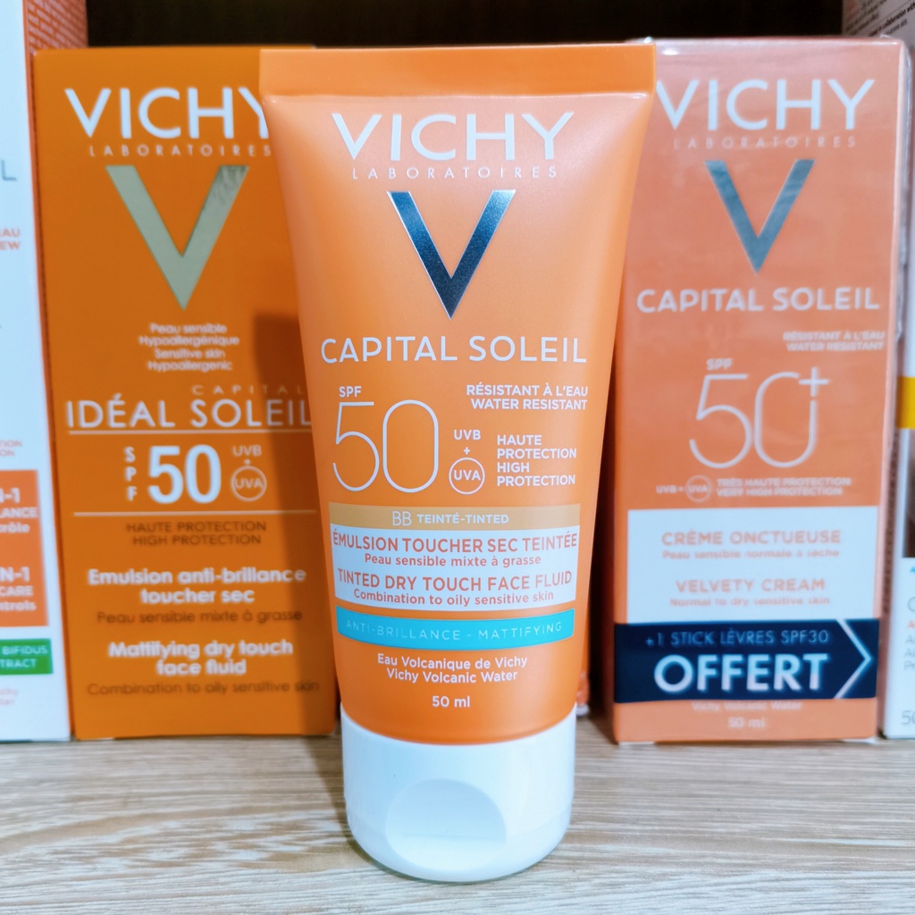 Vichy Capital Soleil BB Emulsion SPF50 - Kem Chống Nắng Che Khuyết Điểm 50ml