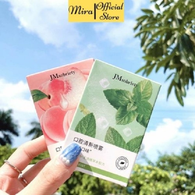 Xịt Thơm Miệng JM Bạc Hà Thơm Mát An Toàn Nhỏ Gọn Tiện Dụng MiraaShop